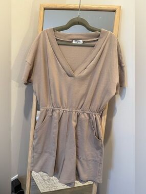 Zenana Ash Mocha Romper | Size XL